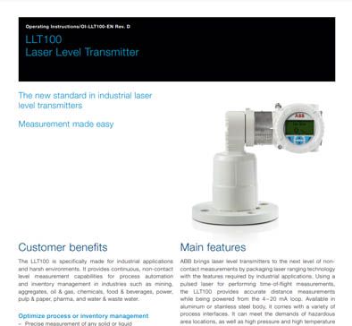 LLT100 Operating Instructions